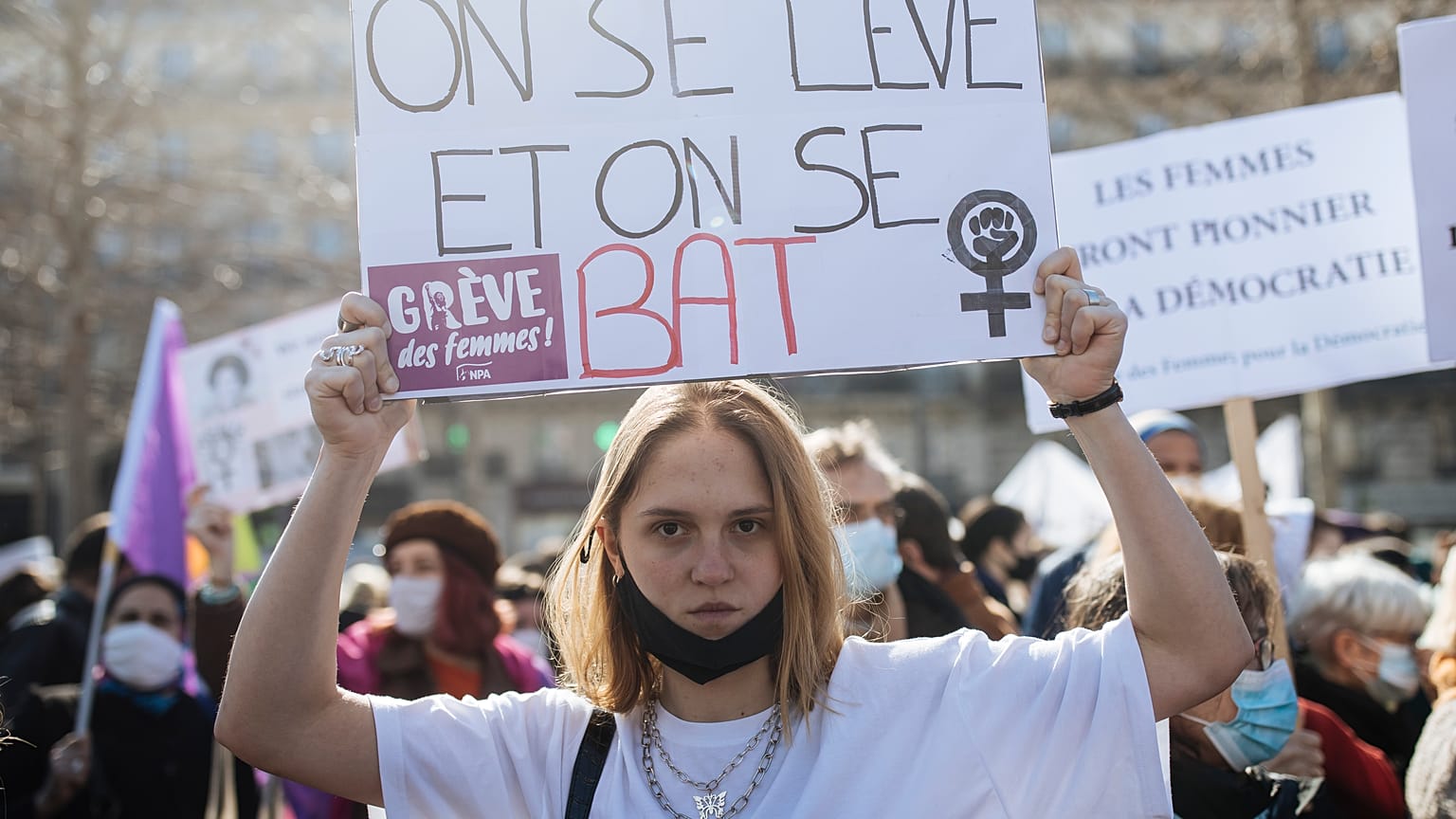Manifestation à Paris, le 07 mars 2021   