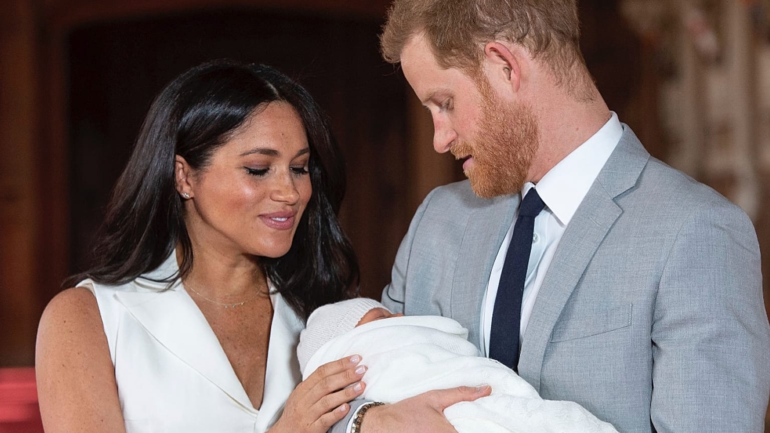 In this Wednesday May 8, 2019 file photo Britain's Prince Harry and Meghan, Duchess of Sussex, pose during a photocall with their newborn son Archie