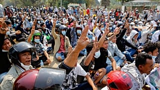 Myanmar'daki gösteriler 