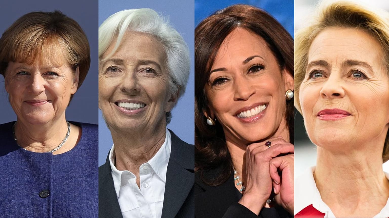 Merkel, Lagarde, Harris, von der Leyen