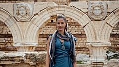 Dünyadaki tüm ülkeleri gezen en genç kişi olan Lexie'nin Libya'dan bir fotoğrafı.