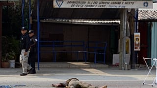 Un meurtre commis par un gang à Xaltianguis près d'Acapulco - Etat mexicain de Guerrero -, le 7 mai 2019