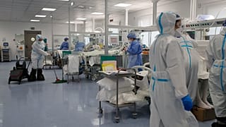 Virus Outbreak Greece ICU