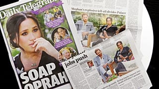 Il titolo del Daily Telegraph: "Soap Oprah"