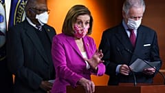 Speaker of the House Nancy Pelosi holds a news ahead of the vote on the Democrat's $1.9 trillion COVID-19 relief bill, at the Capitol in Washington, Tuesday, March 9, 2021. 