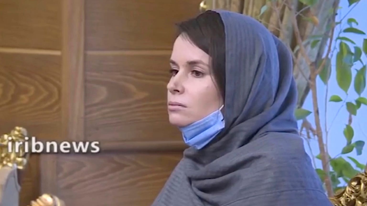 صورة للأستاذة الجامعية الأسترالية كايلي مور غيلبرت من مقطع بثه التلفزيون الإيراني الرسمي في الخامس والعشرين من شهر تشرين الثاني/نوفمبر 2020