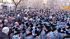 168.AM footage of opposition protest against Armenian PM Nikol Pashinyan in Yerevan