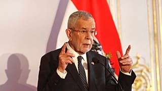 Österreichs Bundespräsident Alexander Van der Bellen während einer gemeinsamen Pressekonferenz, 02.03.2021