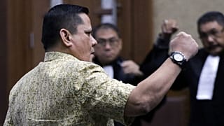 Napoleon Bonaparte lors de son procès à Jakarta, en Indonésie, le 10 mars 2021