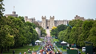 Celebrations were rife outside Windsor Castle on the day of Prince Harry and Meghan Markle's wedding