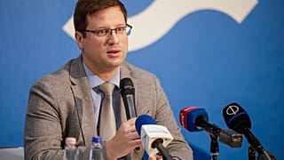 Gulyás Gergely a szegedi Tiszavirág Sportuszoda avatásán