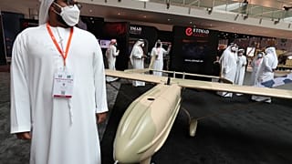  طائرة إماراتية مقاتلة بدون طيار، معرض ومؤتمر الدفاع الدولي، آيدكس، أبو ظبي - 21 شباط 2021
