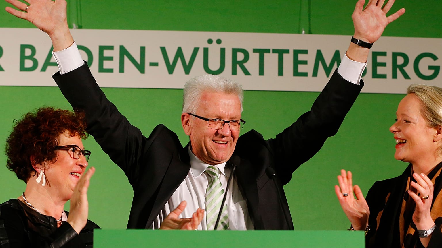 El gobernador Winfried Kretschmann, principal candidato del Partido Verde que lidera las encuestas en el estado de Baden-Wurtemberg.