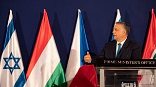 Orbán Viktor miniszterelnök Jeruzsálemben 2021. március 11-én