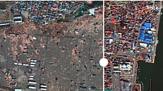 La ville d'Ishinomaki, balayée par le tsunami de 2011