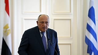 Ο υπουργός Εξωτερικών της Αιγύπτου Σάμεχ Σούκρι. 