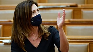 Varga Judit igazságügyi miniszter az Országgyűlés rendkívüli ülésén 2020. november 18-án