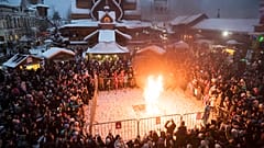 Maslenitsa is traditional Russian holiday marking the end of winter that dates back to pagan times. (AP Photo/Pavel Golovkin)