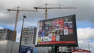 As gruas modificaram o horizonte na maior parte das cidades neerlandesas