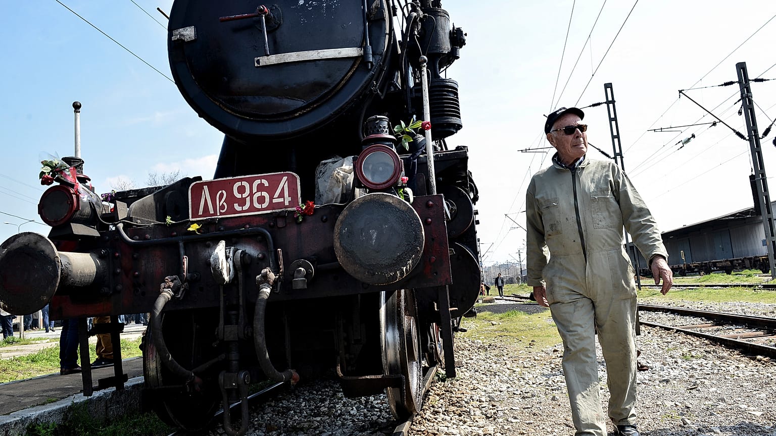 a train that was used by the Nazis to carry Jews from Thessaloniki to Auschwitz during the WWII, in the Greek northern town of Thessaloniki