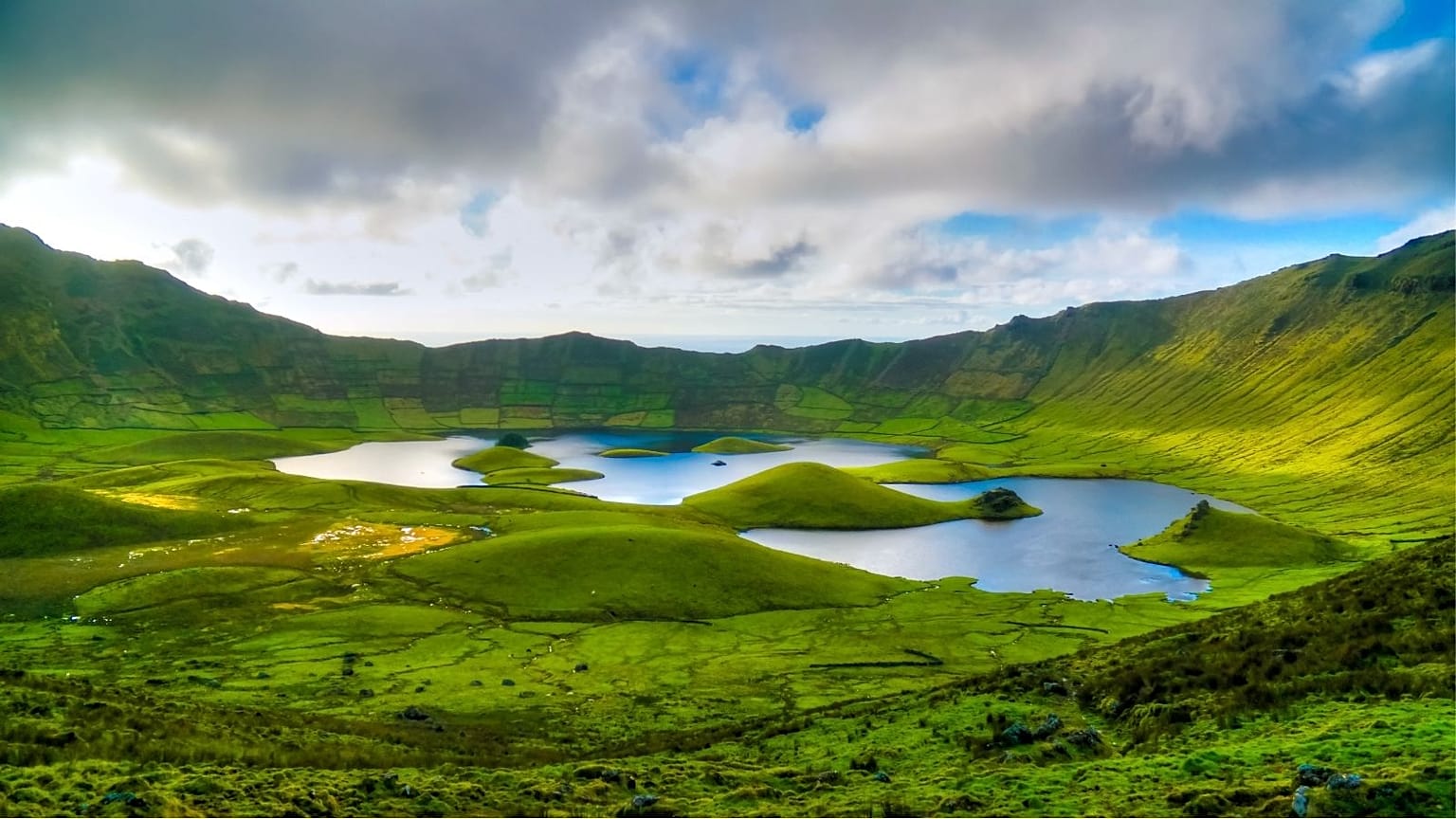 Landscape Sunset View to Caldeirao Crater