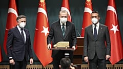 Ford Otosan Yönetim Kurulu Başkanı Ali Koç, Ford Avrupa Başkanı Stuart Rowley, Cumhurbaşkanı Erdoğan