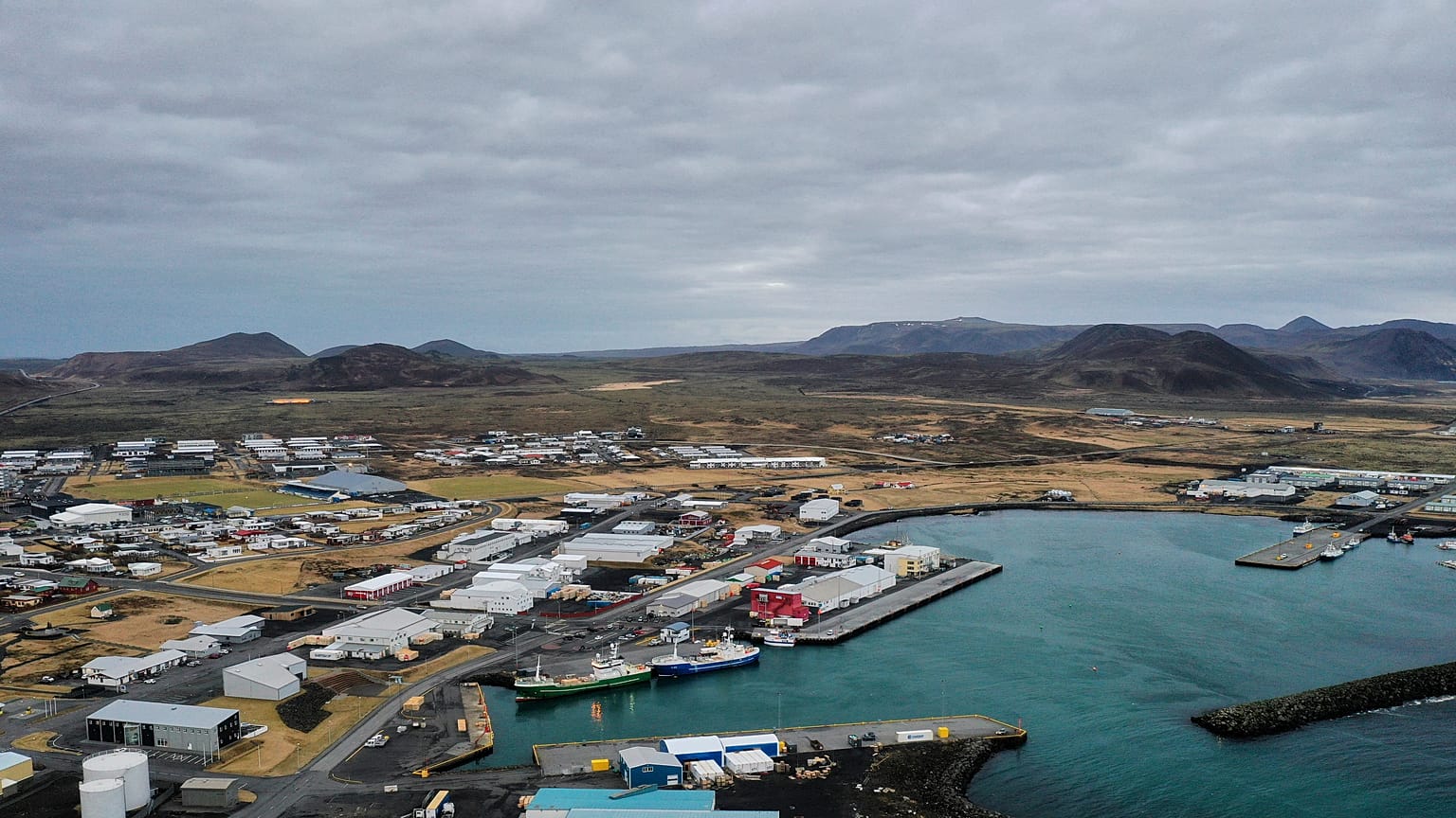 Blick auf Grindavik