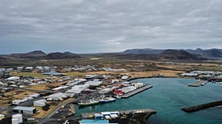 Blick auf Grindavik