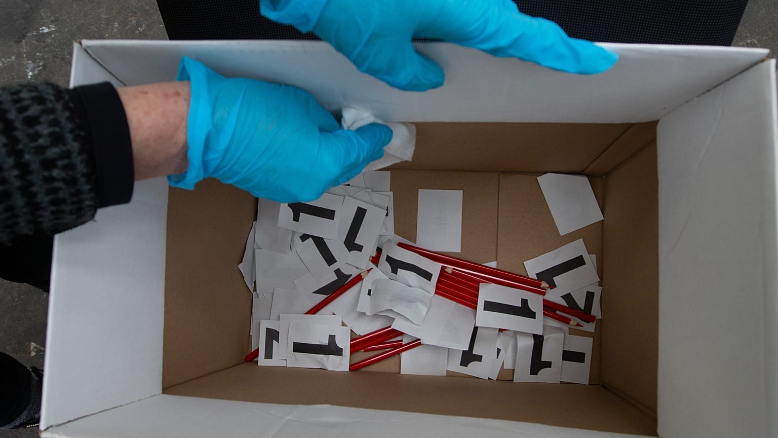 Extra hygiene measures have been taken for the election during the coronavirus pandemic.