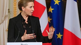Dänemarks Ministerpräsidentin Mette Fredriksen im Elysee-Palast, 18.11.2019