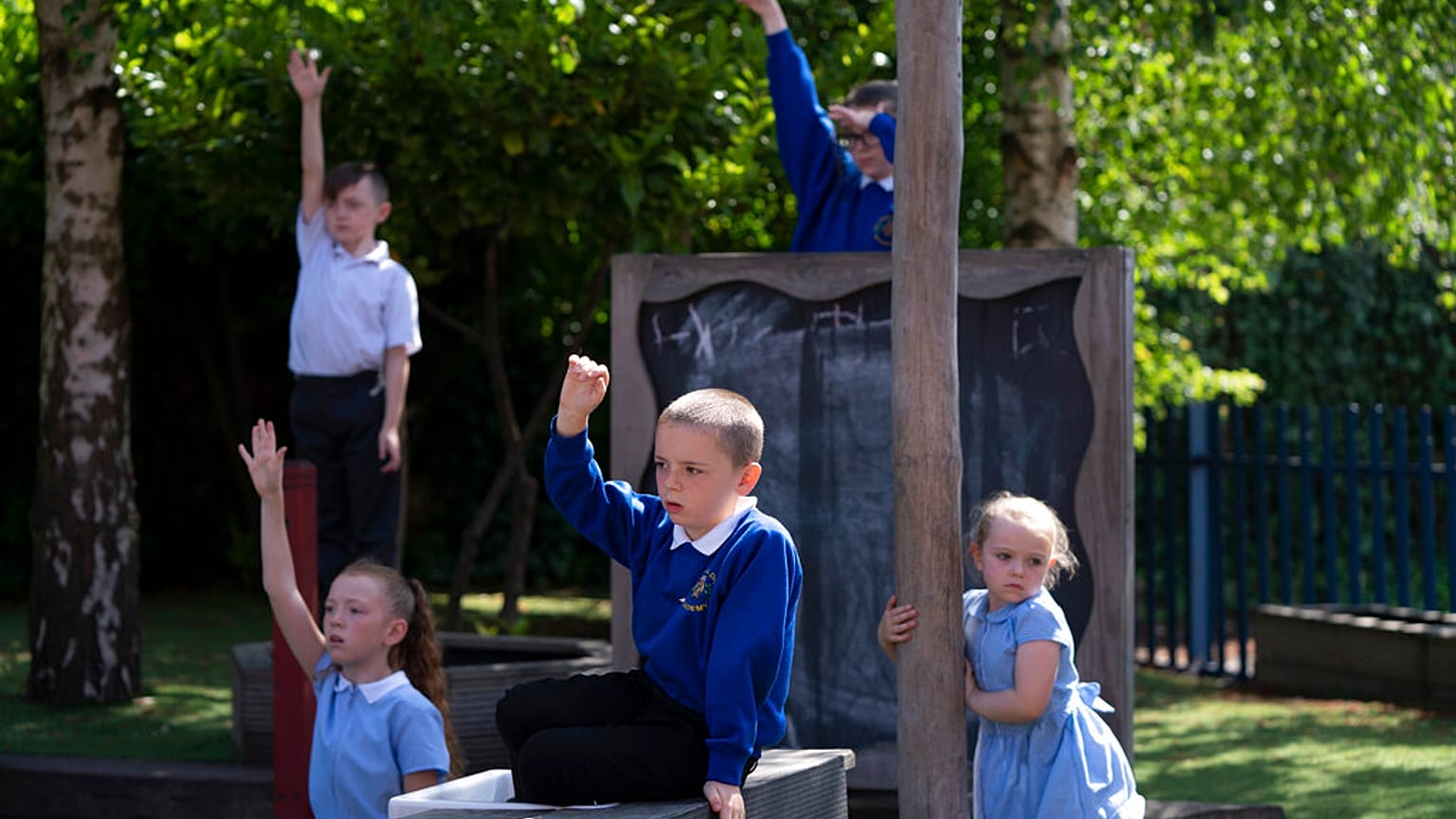 Children at Seymour Road Academy take part in a Commando Joe's character education program