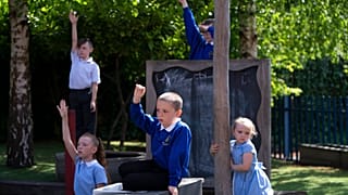 Children at Seymour Road Academy take part in a Commando Joe's character education program