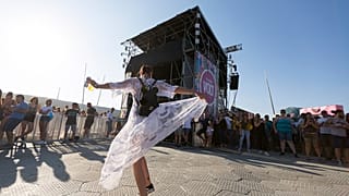 Fesztiválozók a VOLT-on 2019. június 28-án