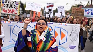 Oil pipeline protest new strategy. 