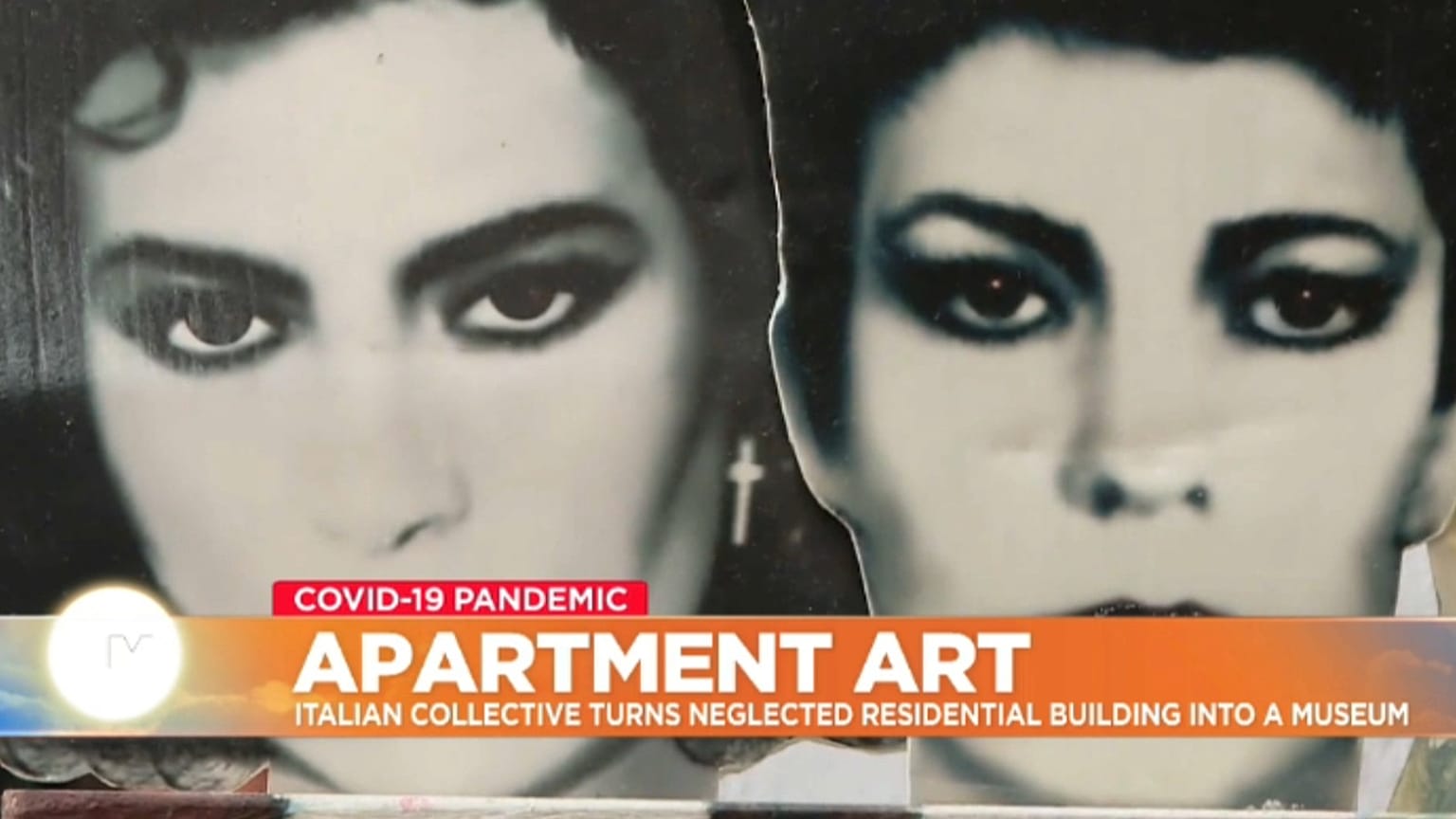 A residential building turned into an art venue in the Italian city of Turin