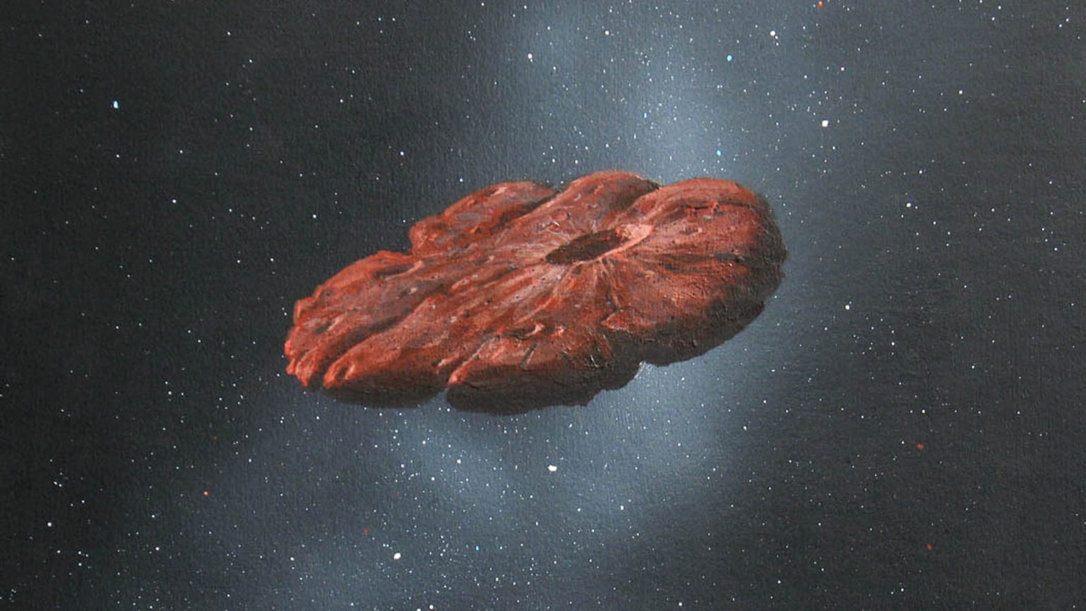 Una recreación del Oumuamua.
