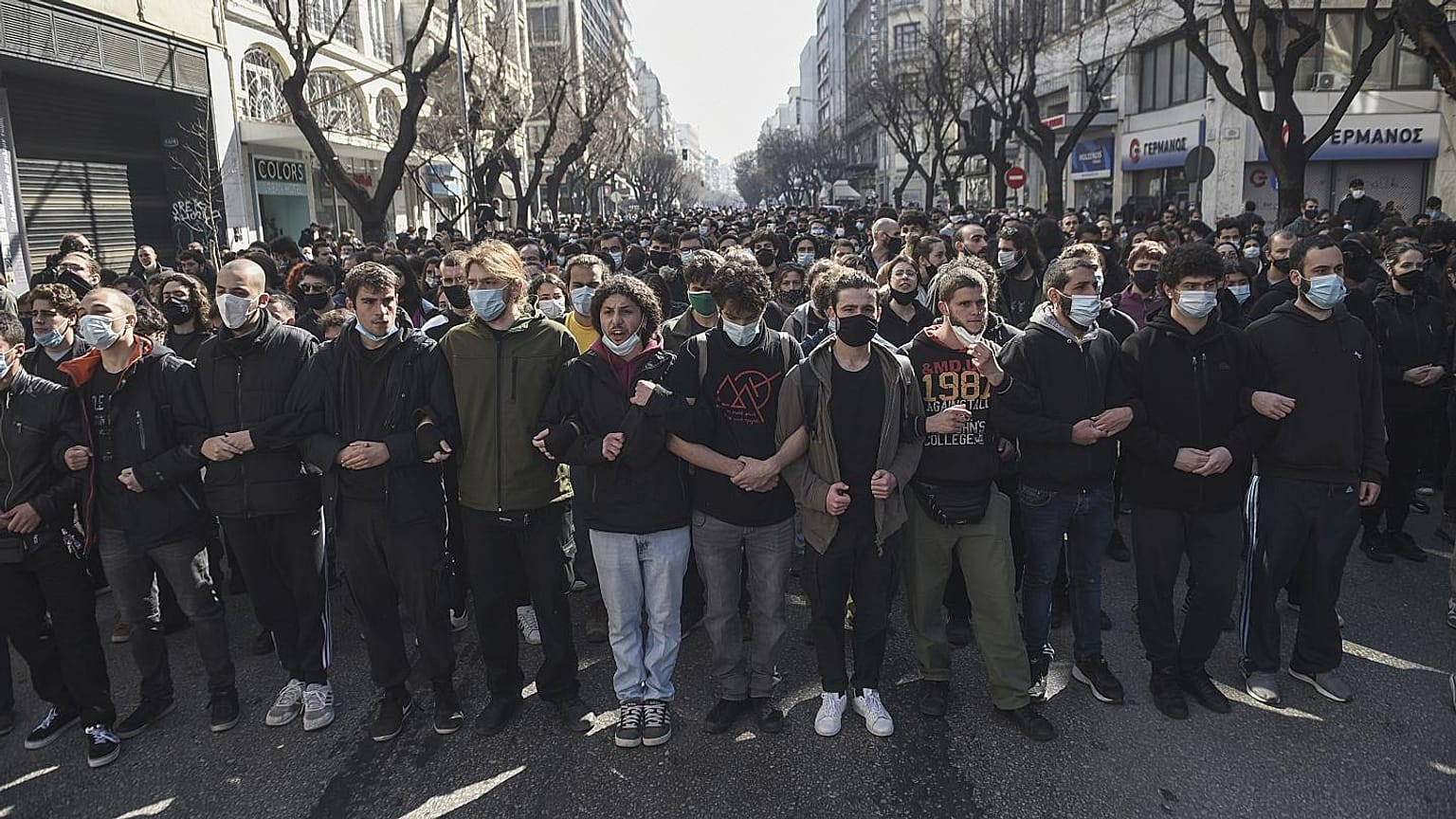 Selanik'te protestolar 