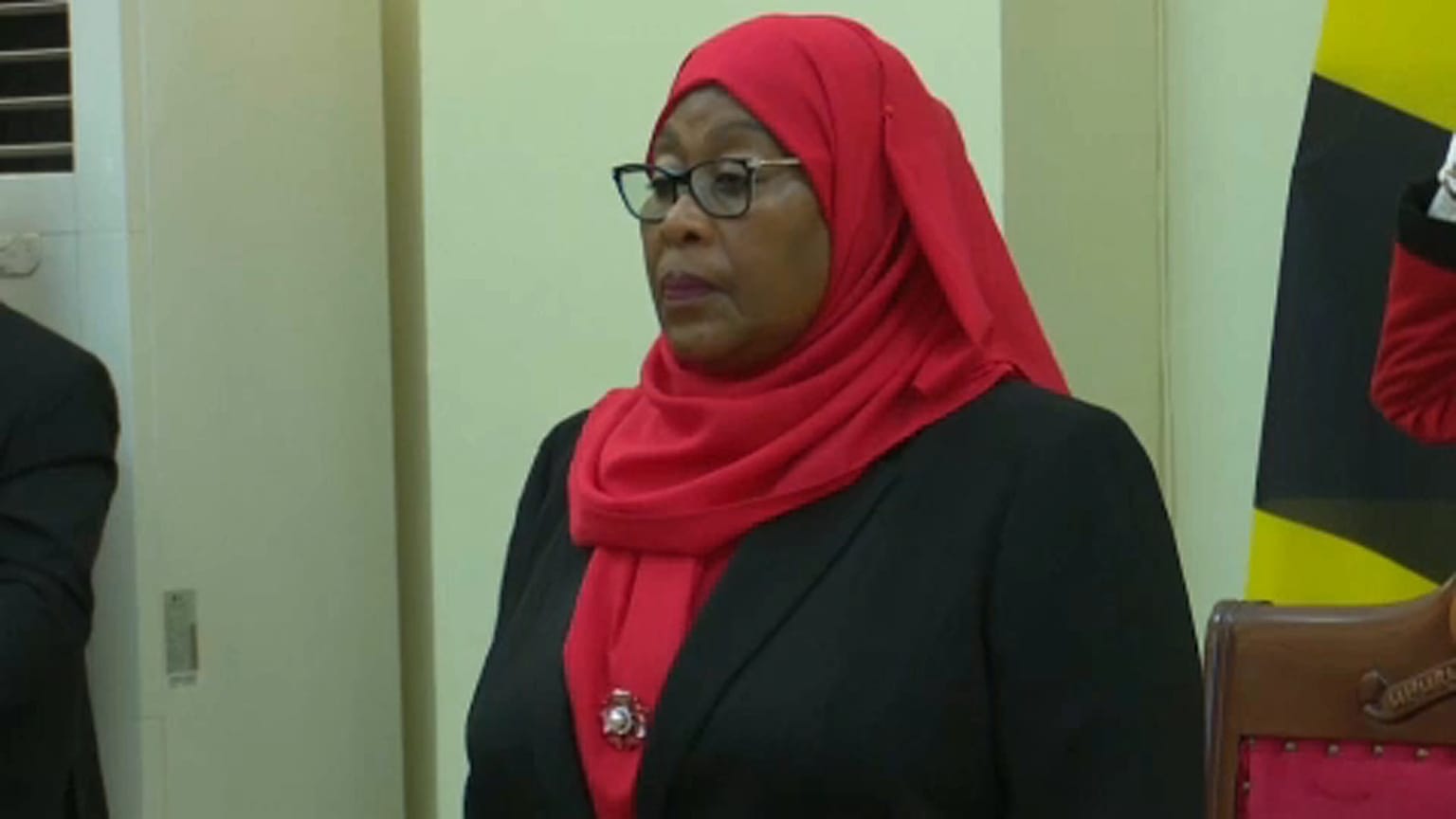 Samia Suluhu Hassan taking oath at presidential swearing-in ceremony, 19 March 2021 