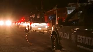 Coatepec Harinas, 18 March 2021. Police and military trucks passing by crime scene