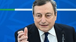 Italy's Prime Minister, Mario Draghi speaks during a press conference following a Cabinet meeting in Rome, Friday, March 19, 2021.
