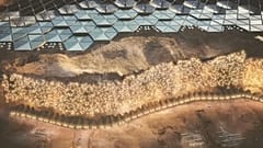 Nüva city located at Tempe Mensa, Mars 