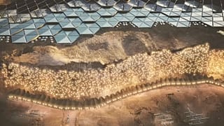 Nüva city located at Tempe Mensa, Mars 