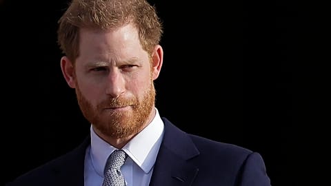 In this Thursday, Jan. 16, 2020,file photo, Britain's Prince Harry arrives in the gardens of Buckingham Palace in London. 