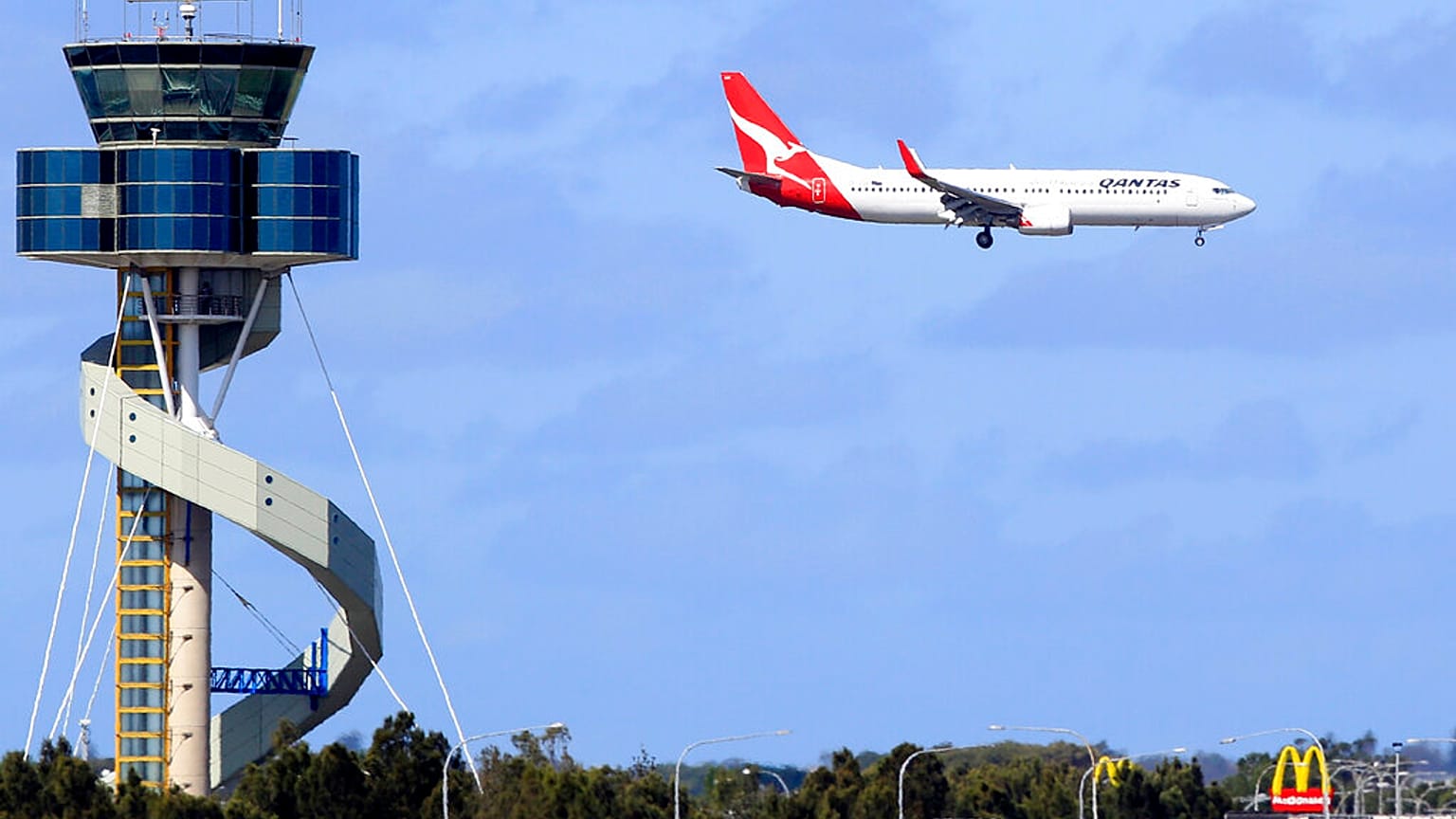FILE: A Qantas jet prepares to land at Sydney Airport in Sydney, Oct. 31, 2011. 