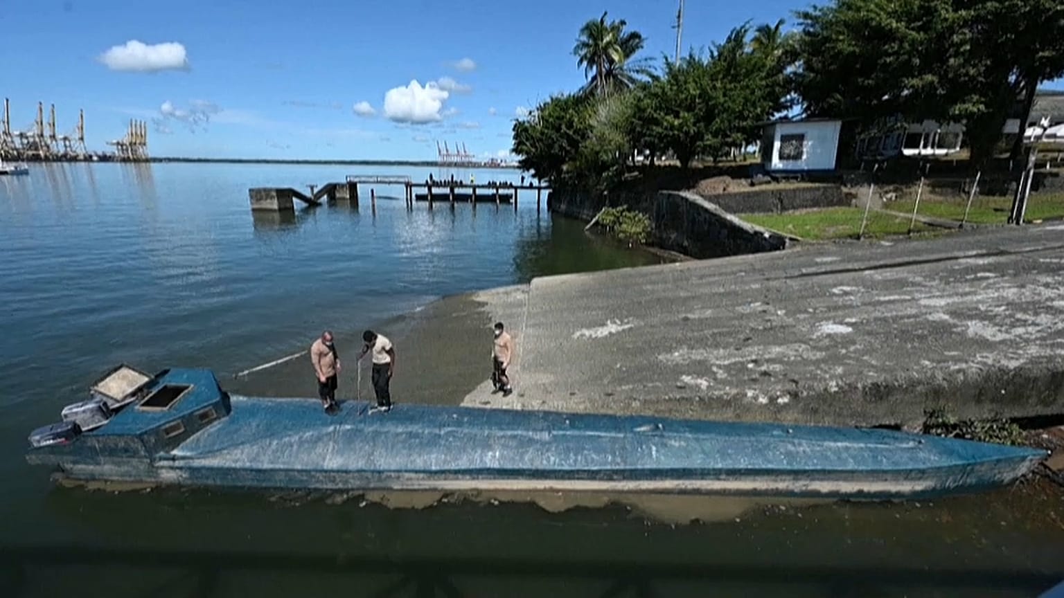 Un narcosubmarino confiscado en Colombia
