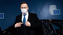 Szijjártó Péter a Külügyek Tanácsának brüsszeli ülésére érkezik (januári felvétel)