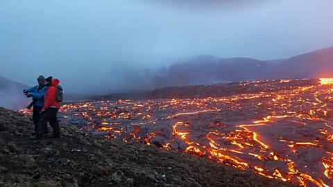 Vulkan-Spotter in Island