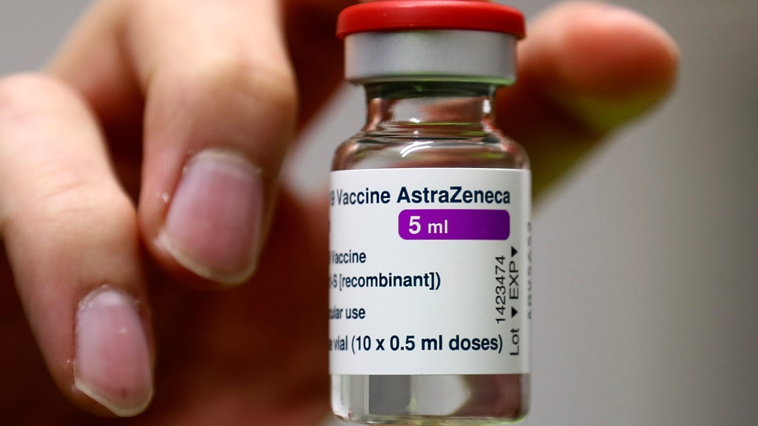 Medical staff prepares an AstraZeneca coronavirus vaccine during preparations at the vaccine center in Ebersberg near Munich, Germany, Monday, March 22, 2021.