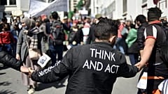 Manifestants dans les rues d'Alger, ce mardi 23/03/2021.