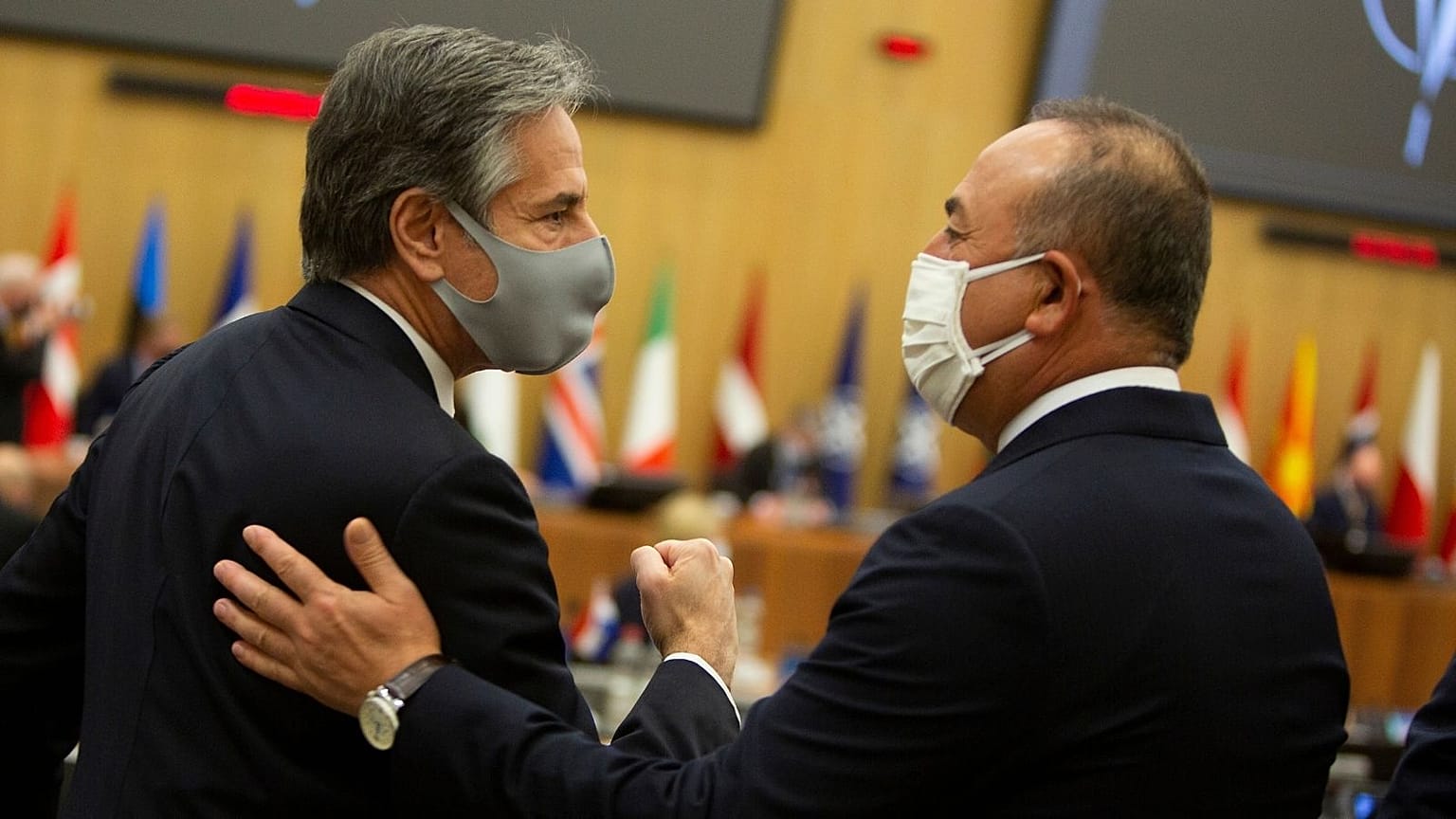 U.S. Secretary of State Antony Blinken, Turkish Foreign Minister Mevlut Cavusoglu